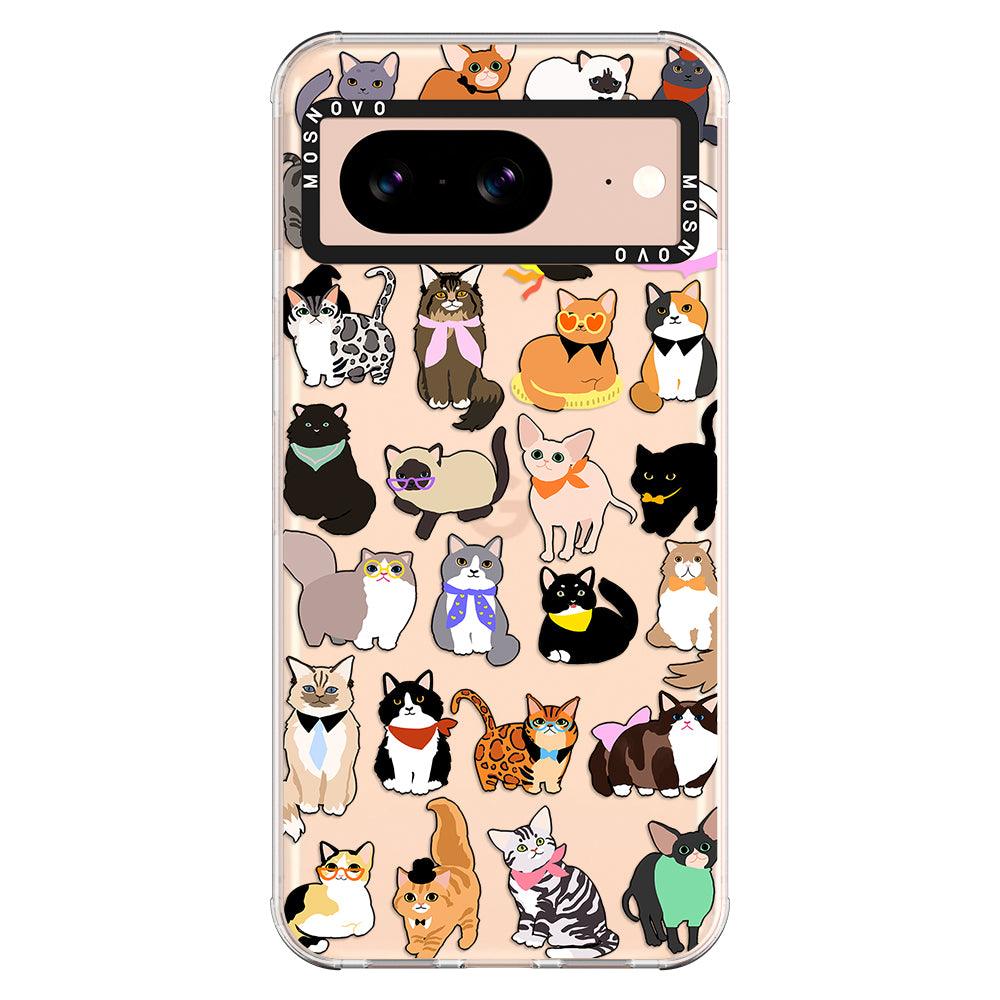 Cute Cat Phone Case - Google Pixel 8 Case - MOSNOVO