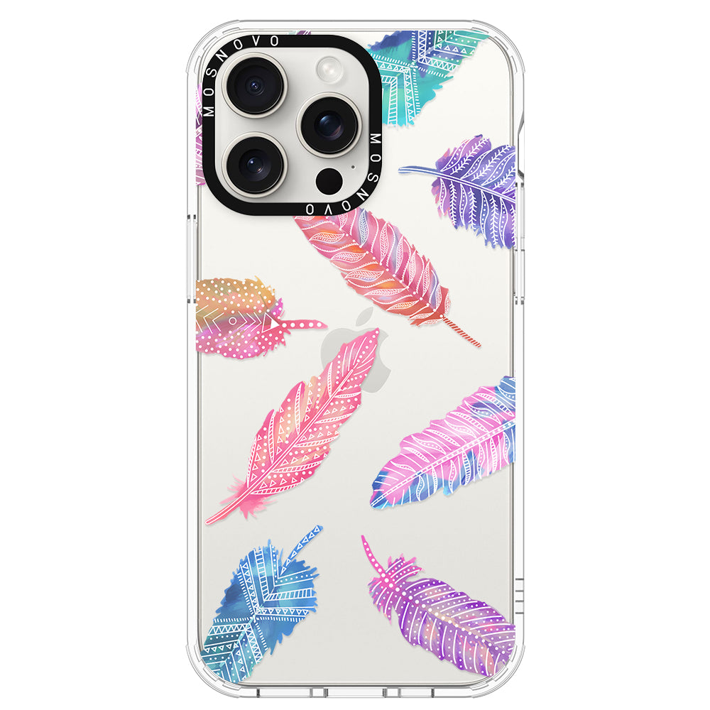 Tribal Feathers Phone Case - iPhone 15 Pro Max Case - MOSNOVO