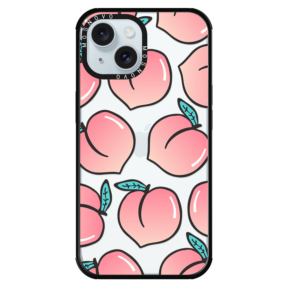 Cute Peach Phone Case - iPhone 15 Case - MOSNOVO