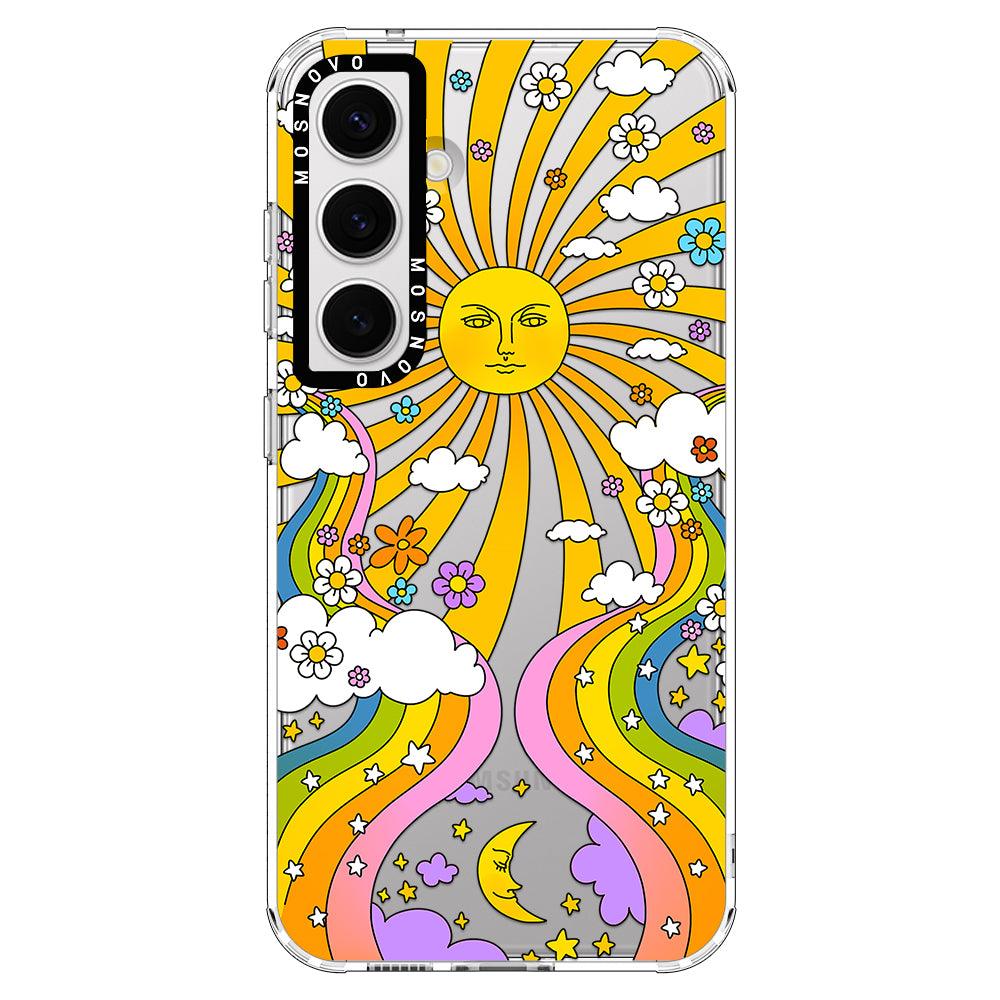 70's Psychedelic Groovy Art Phone Case - Samsung Galaxy S24 Case - MOSNOVO