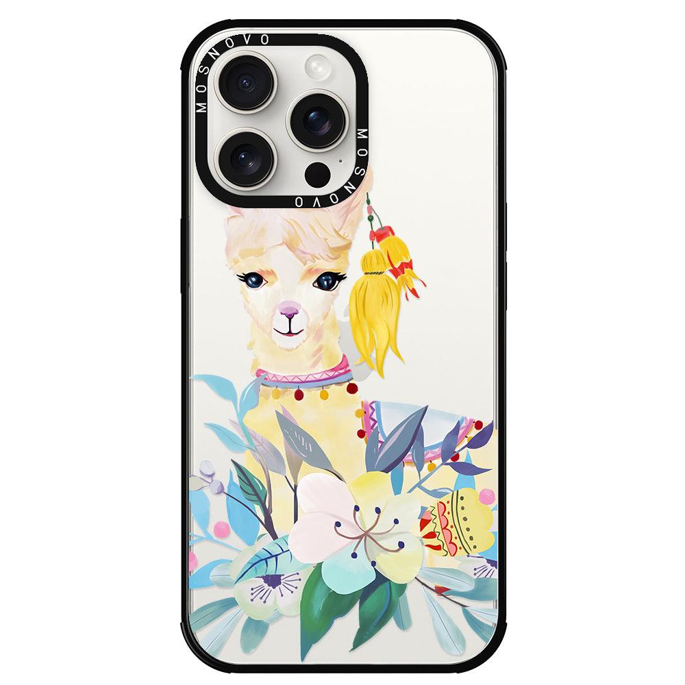 Boho Llama Phone Case - iPhone 15 Pro Max Case - MOSNOVO