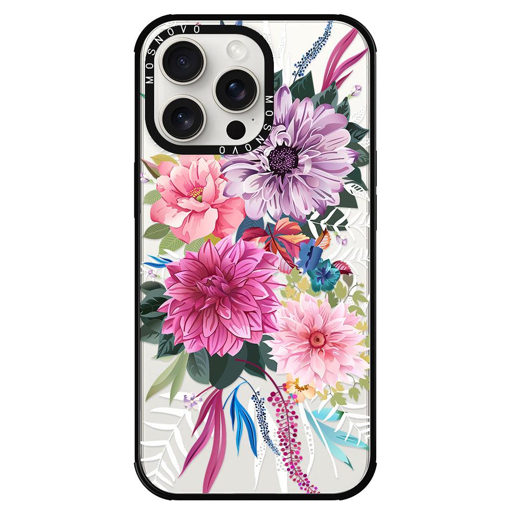 Dahlia Bloom Phone Case - iPhone 15 Pro Max Case - MOSNOVO