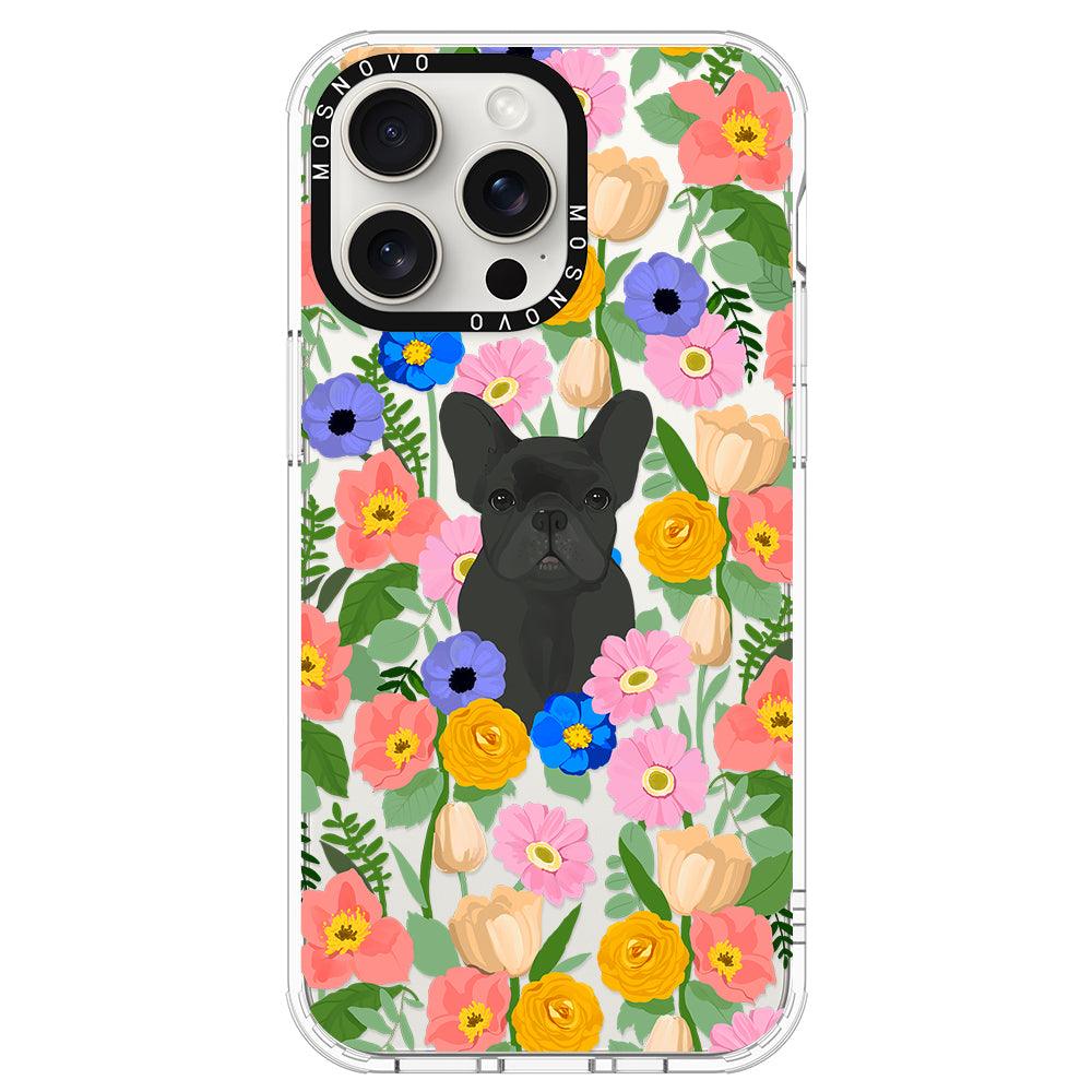 French Bulldog Garden Phone Case - iPhone 15 Pro Max Case - MOSNOVO