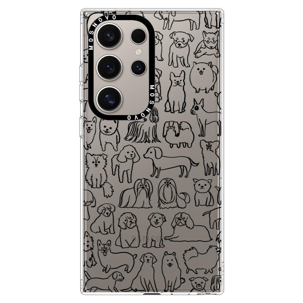 Doodle Dog Phone Case - Samsung Galaxy S24 Ultra Case - MOSNOVO