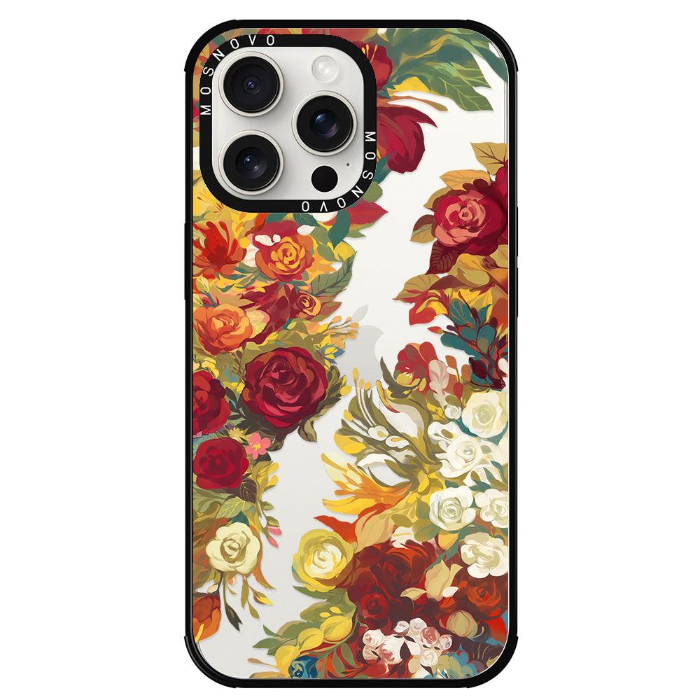 Vintage Flower Garden Phone Case - iPhone 15 Pro Max Case - MOSNOVO