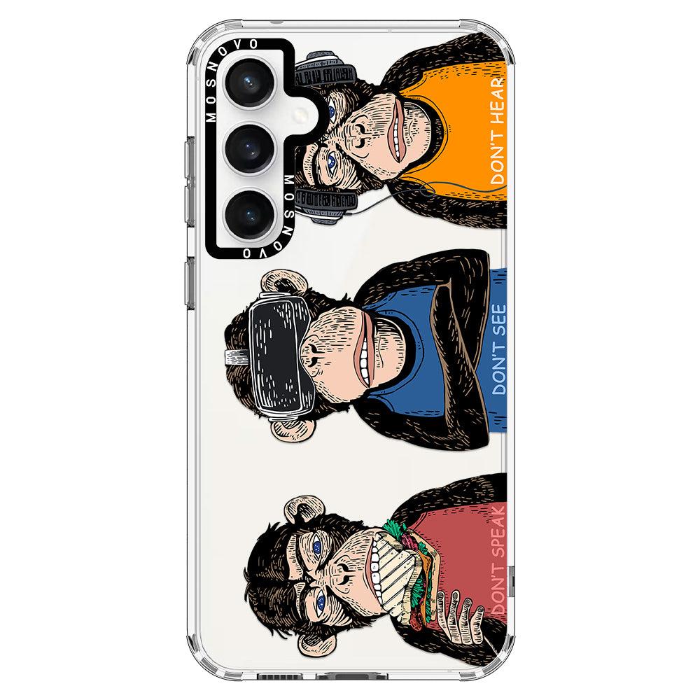 Don't Speak, Don't See,Don't Hear Phone Case - Samsung Galaxy S23 FE Case