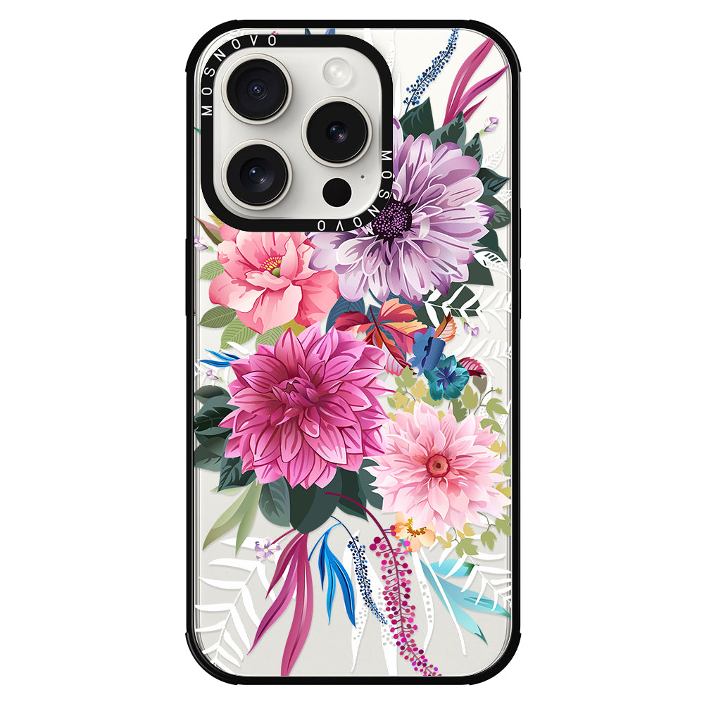 Dahlia Bloom Phone Case - iPhone 15 Pro Case - MOSNOVO