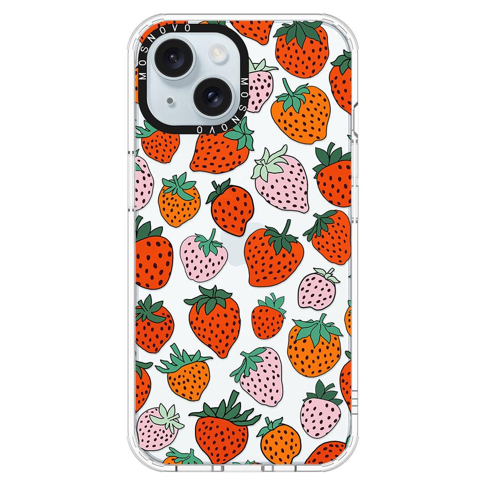 Cute Strawberry Phone Case - iPhone 15 Plus Case - MOSNOVO