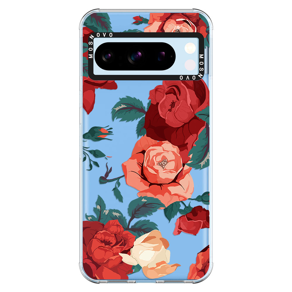 Vintage Red Rose Phone Case - Google Pixel 8 Pro Case - MOSNOVO