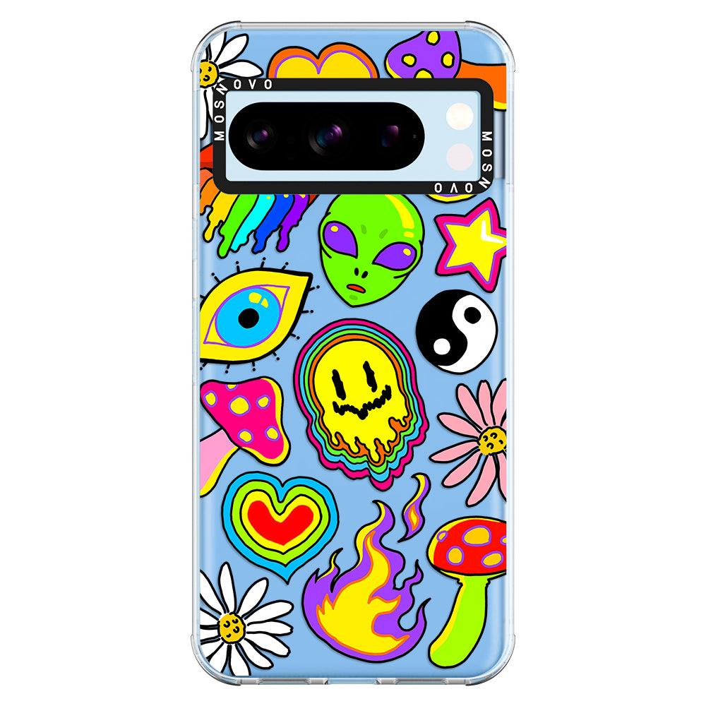 Hippie Rainbow Face Love Phone Case - Google Pixel 8 Pro Case - MOSNOVO