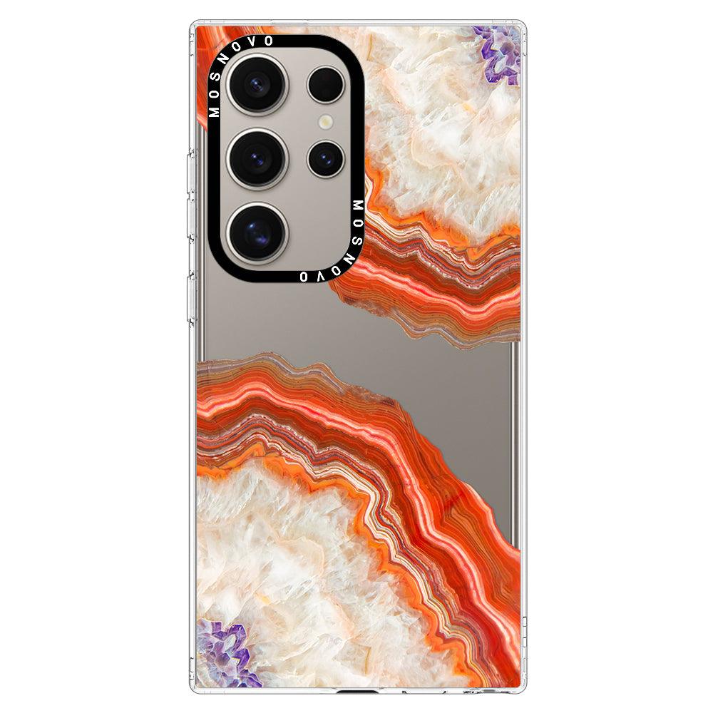 Red Agate Phone Case - Samsung Galaxy S24 Ultra Case - MOSNOVO