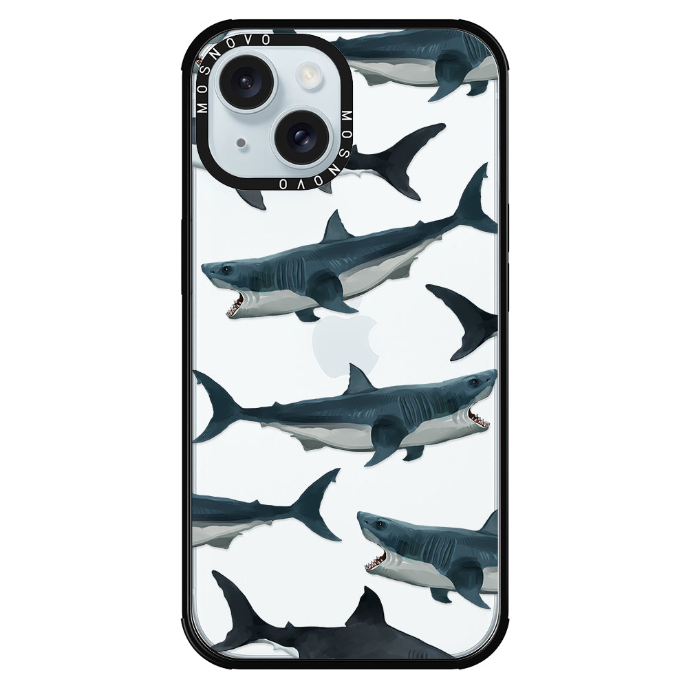 White Shark Phone Case - iPhone 15 Case - MOSNOVO