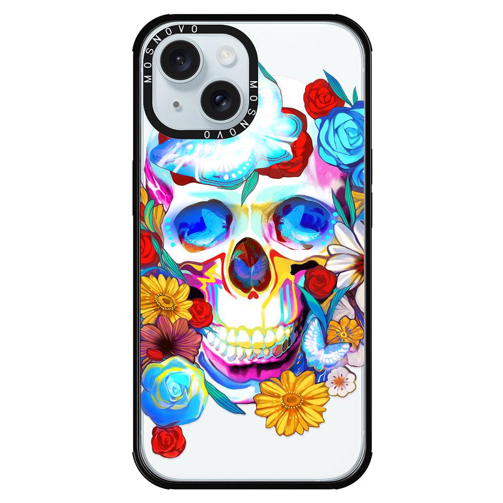 Neon Skull Phone Case - iPhone 15 Plus Case - MOSNOVO