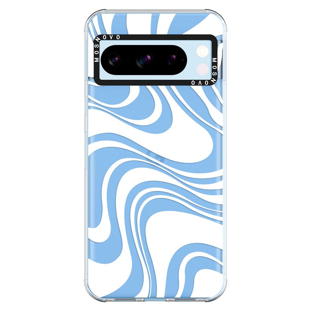 White Swirl Phone Case - Google Pixel 8 Pro Case - MOSNOVO