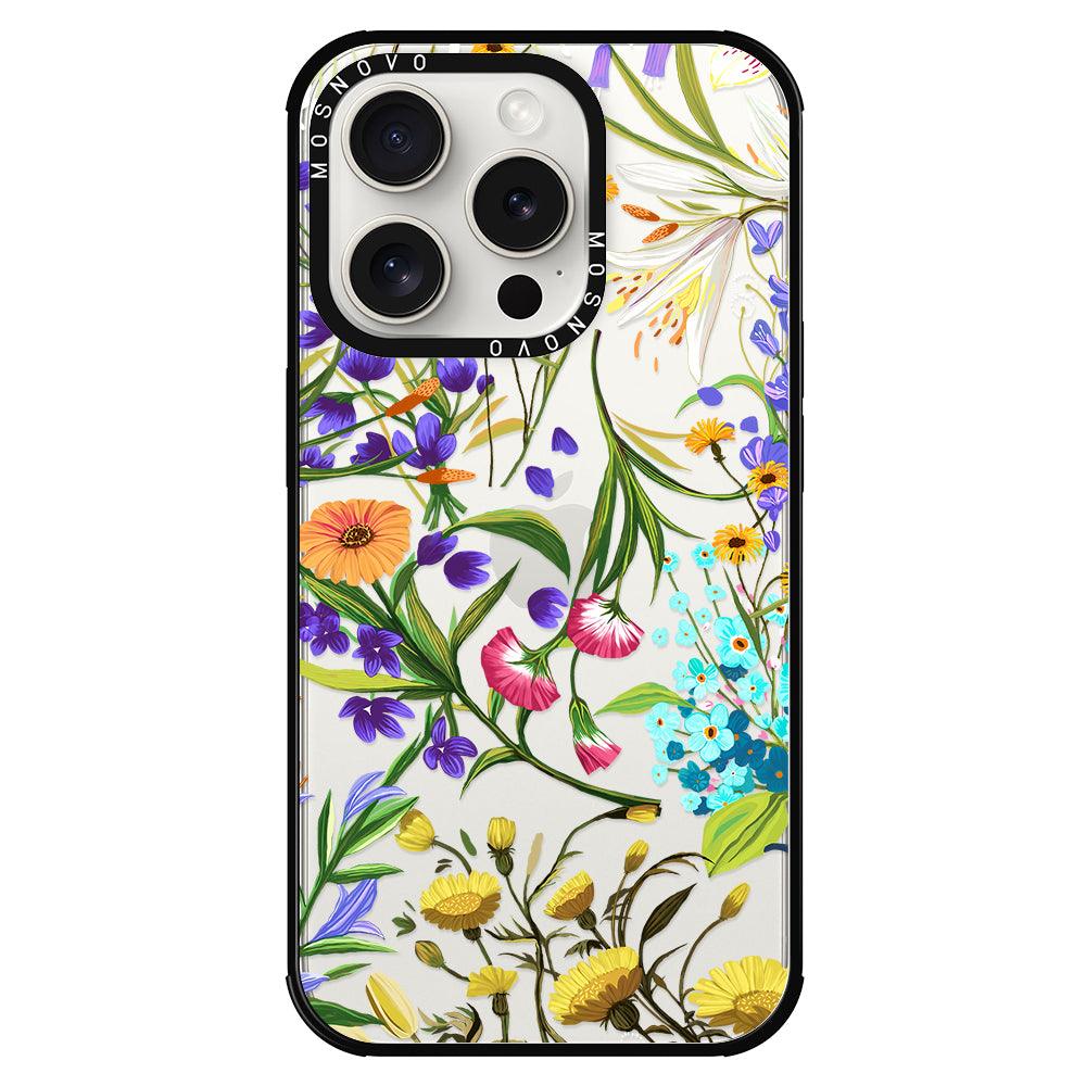 Summer Flower Holidays Phone Case - iPhone 15 Pro Case - MOSNOVO