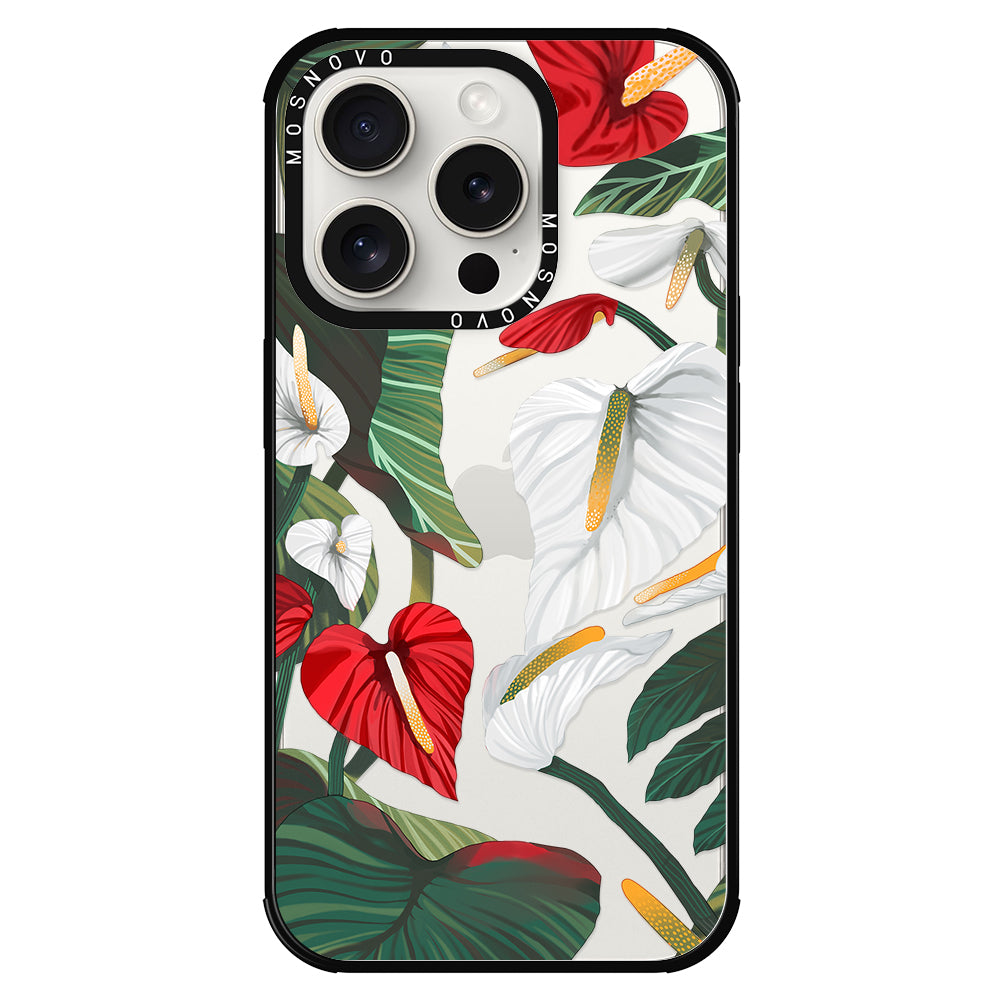 Anthurium Phone Case - iPhone 15 Pro Case - MOSNOVO