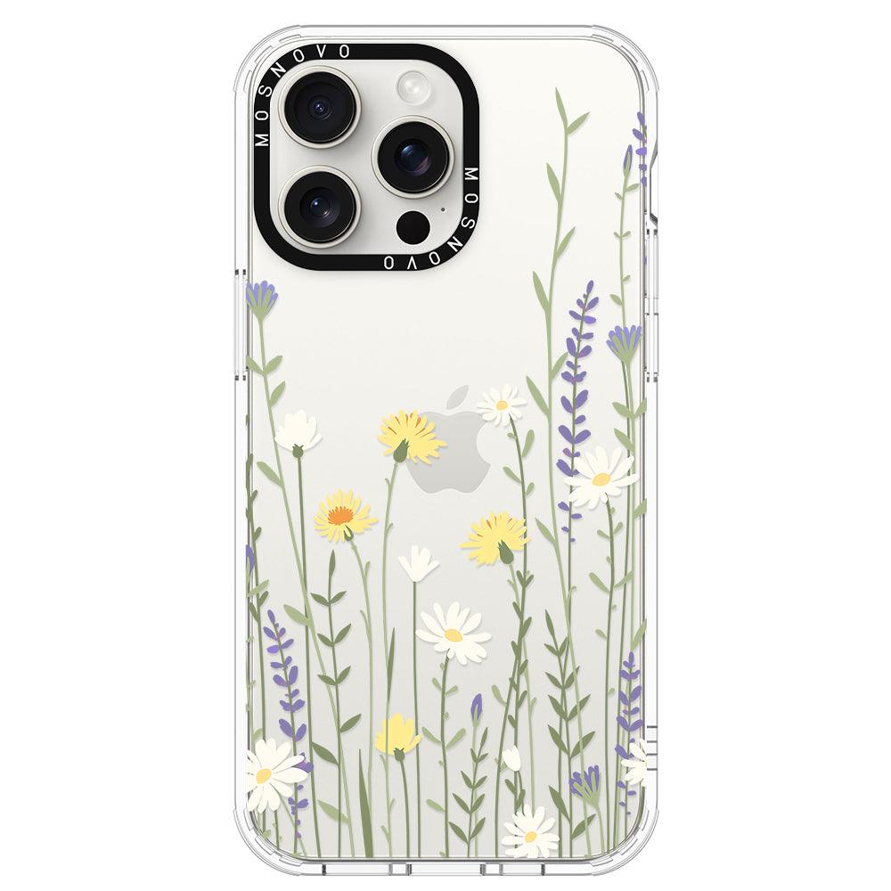 Wild Meadow Floral Phone Case - iPhone 15 Pro Max Case - MOSNOVO