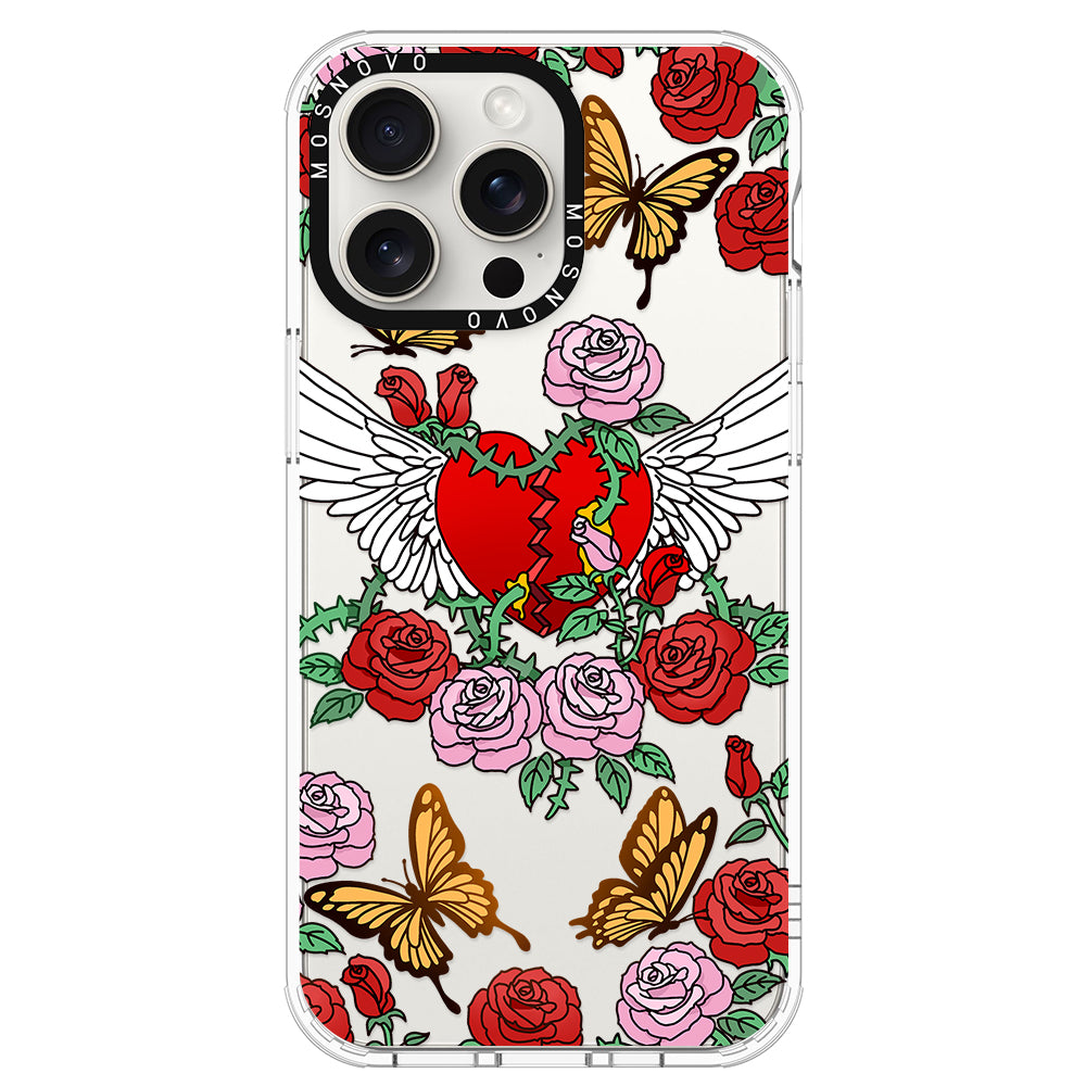 Wing Heart Phone Case - iPhone 15 Pro Max Case - MOSNOVO