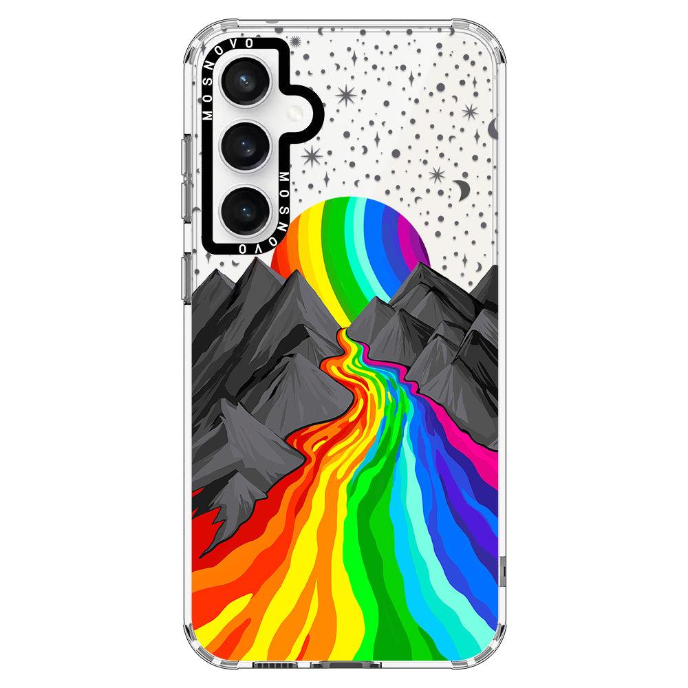 Rainbow Volcano Phone Case - Samsung Galaxy S23 FE Case