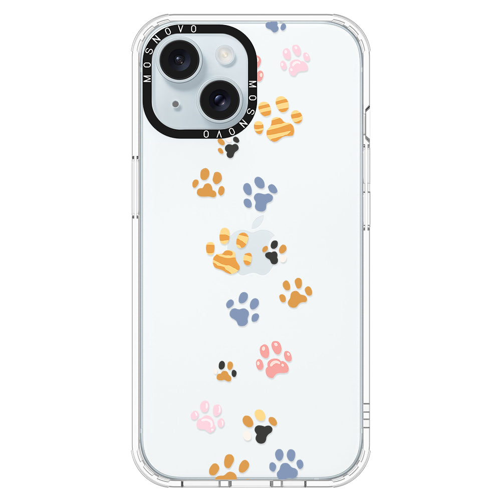 Colorful Paw Phone Case - iPhone 15 Case - MOSNOVO