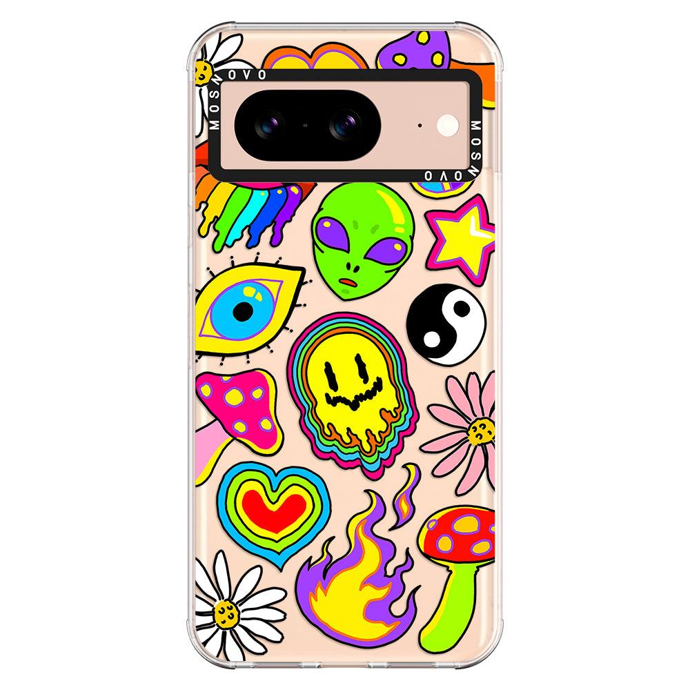 Hippie Rainbow Face Love Phone Case - Google Pixel 8 Case - MOSNOVO