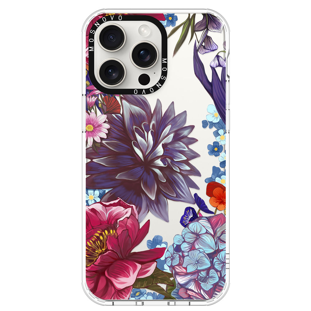 Blue Lilacs Phone Case - iPhone 15 Pro Max Case - MOSNOVO