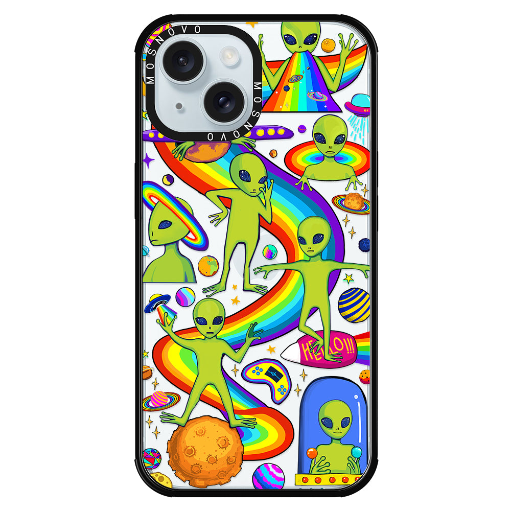 Funny Alien Phone Case - iPhone 15 Plus Case - MOSNOVO