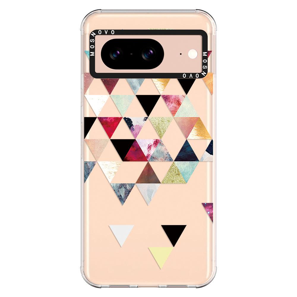 Triangles Stone Marble Phone Case - Google Pixel 8 Case - MOSNOVO