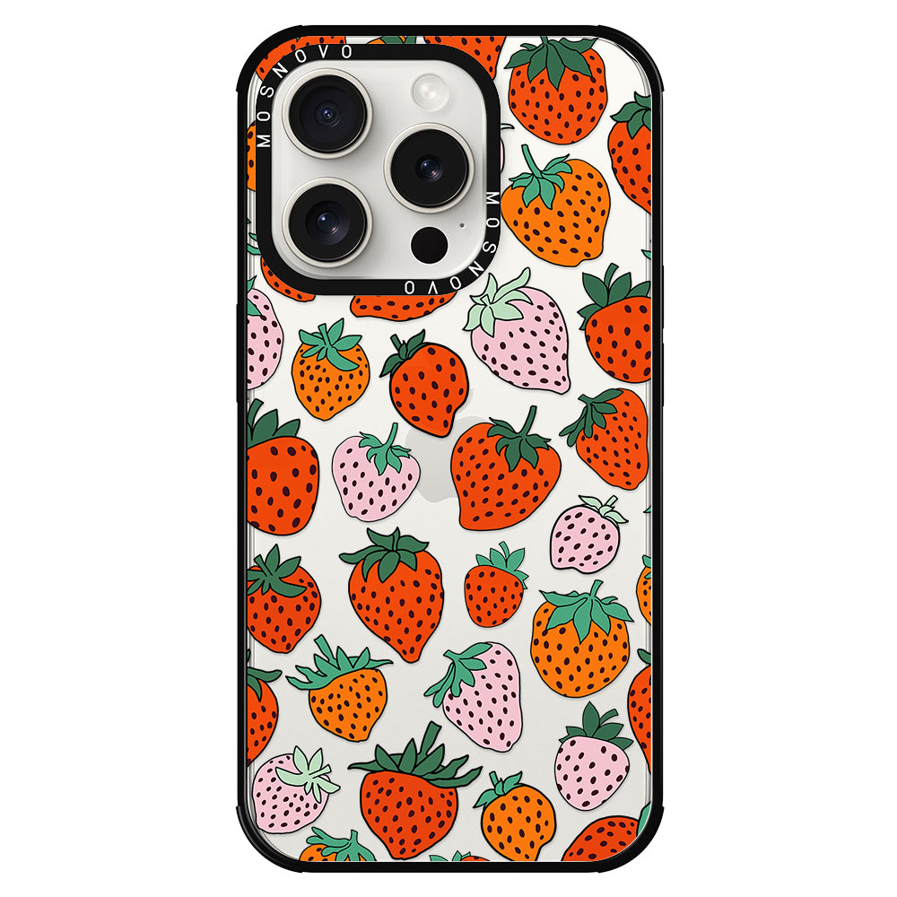 Cute Strawberry Phone Case - iPhone 15 Pro Case - MOSNOVO