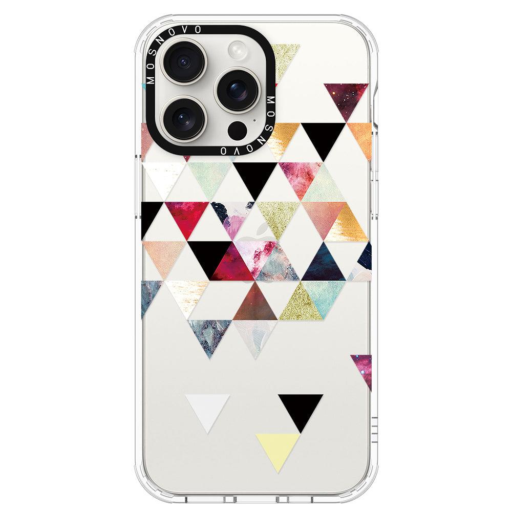 Triangles Stone Marble Phone Case - iPhone 15 Pro Max Case - MOSNOVO