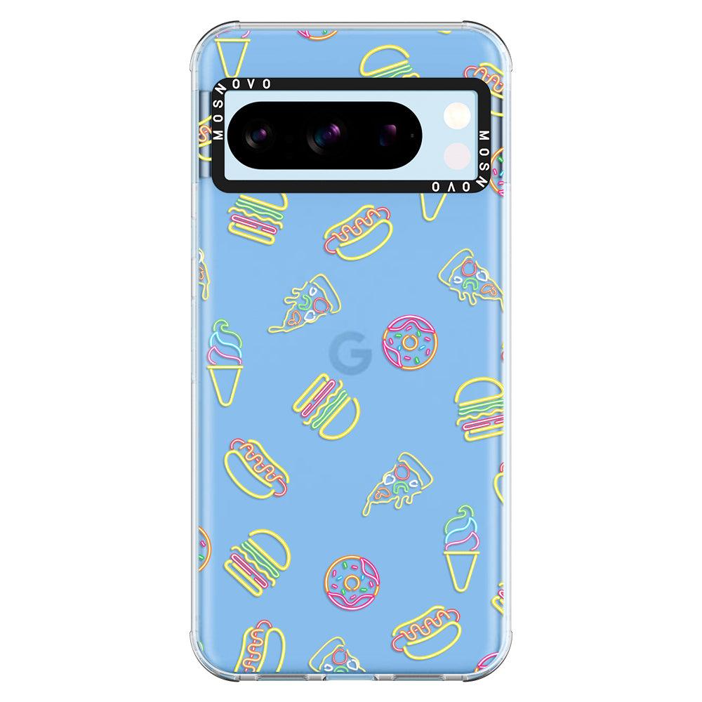 Neon Burgers Phone Case - Google Pixel 8 Pro Case - MOSNOVO