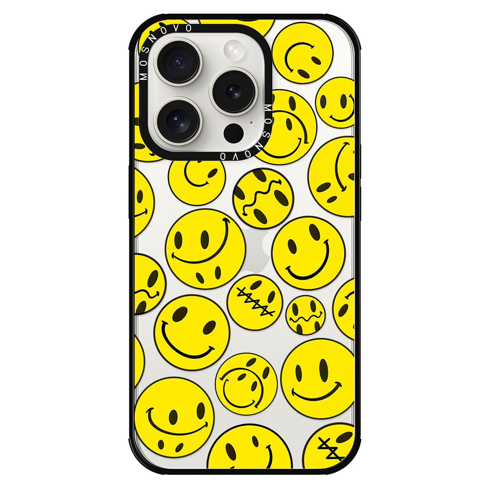 Smiley Face Phone Case - iPhone 15 Pro Case - MOSNOVO