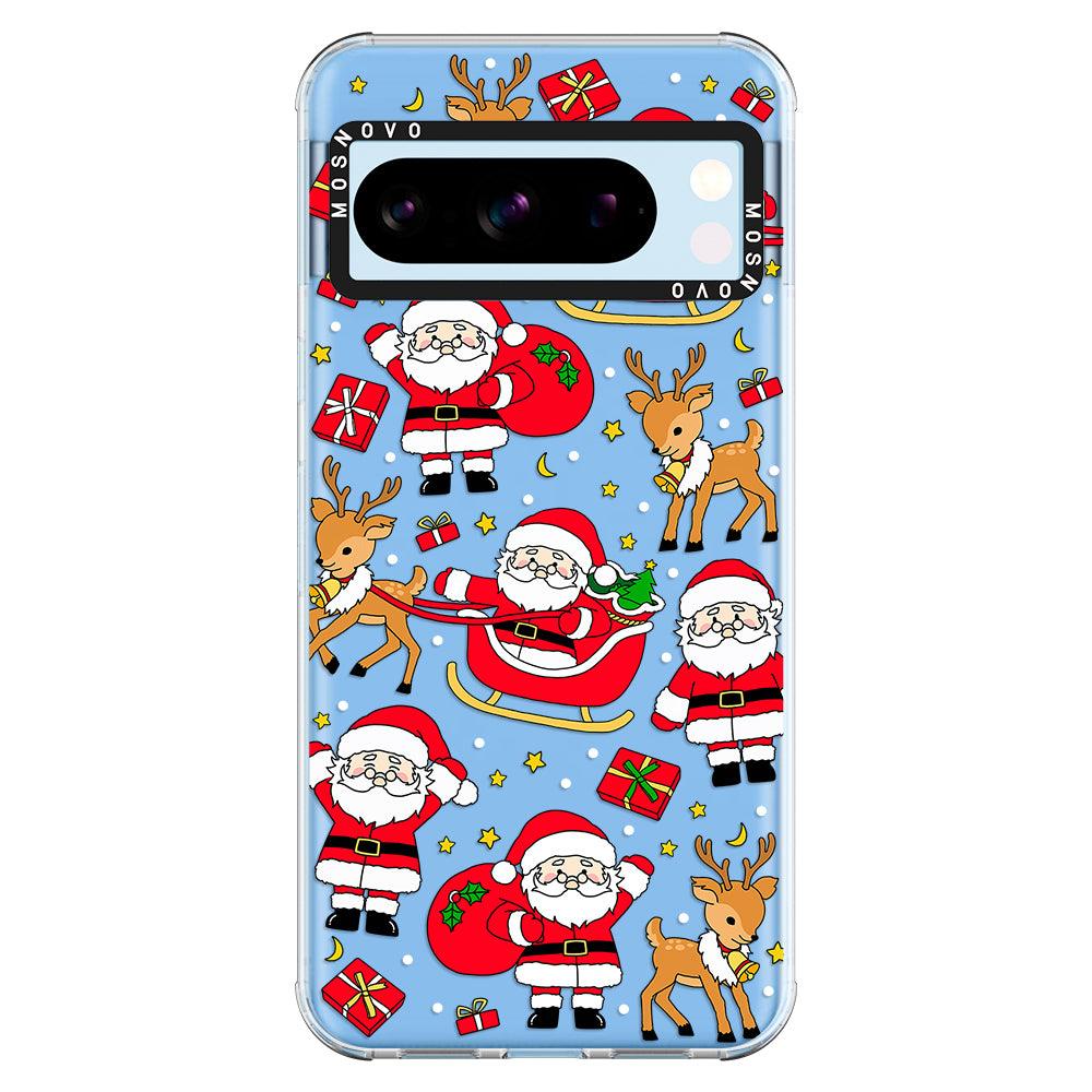 Cute Santa Claus Deer Phone Case - Google Pixel 8 Pro Case - MOSNOVO