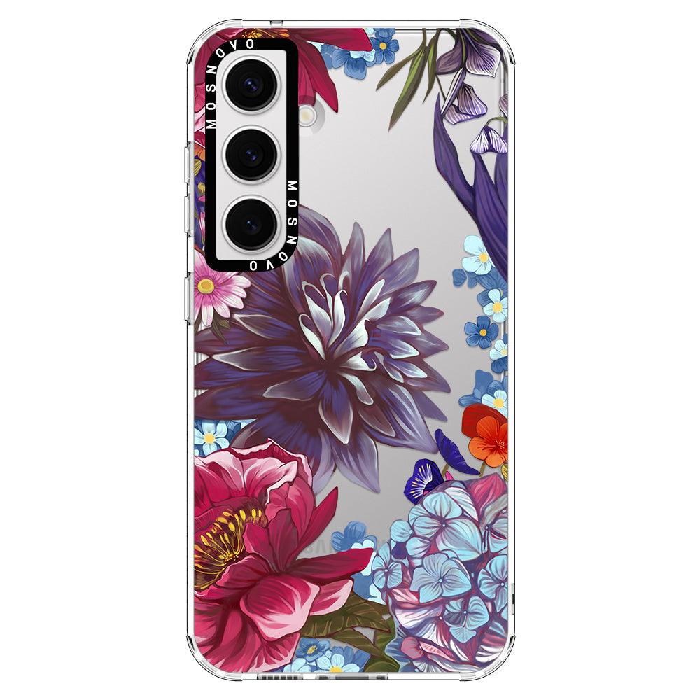 Lilac Floral Phone Case - Samsung Galaxy S24 Plus Case - MOSNOVO