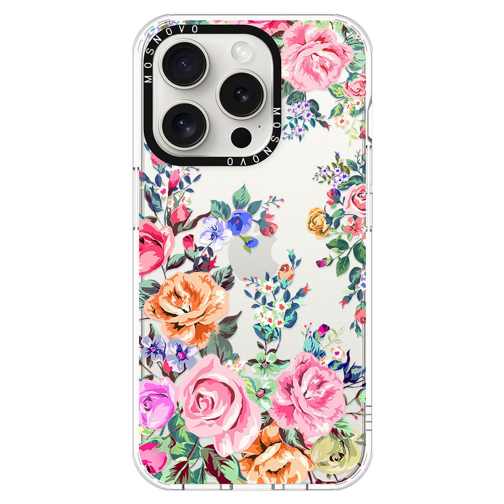 Flower Garden Phone Case - iPhone 15 Pro Case - MOSNOVO