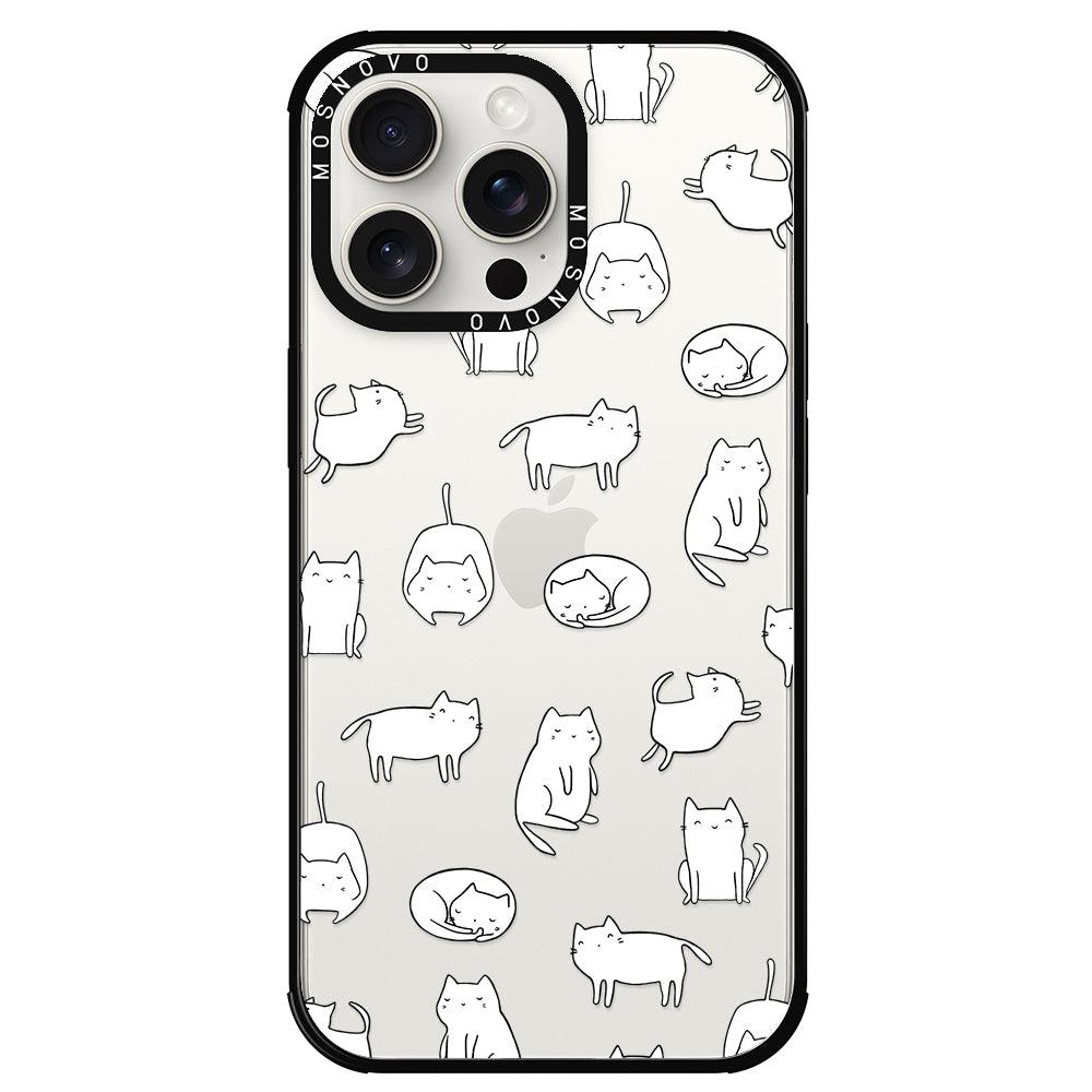 Cute Cats Phone Case - iPhone 15 Pro Max Case - MOSNOVO