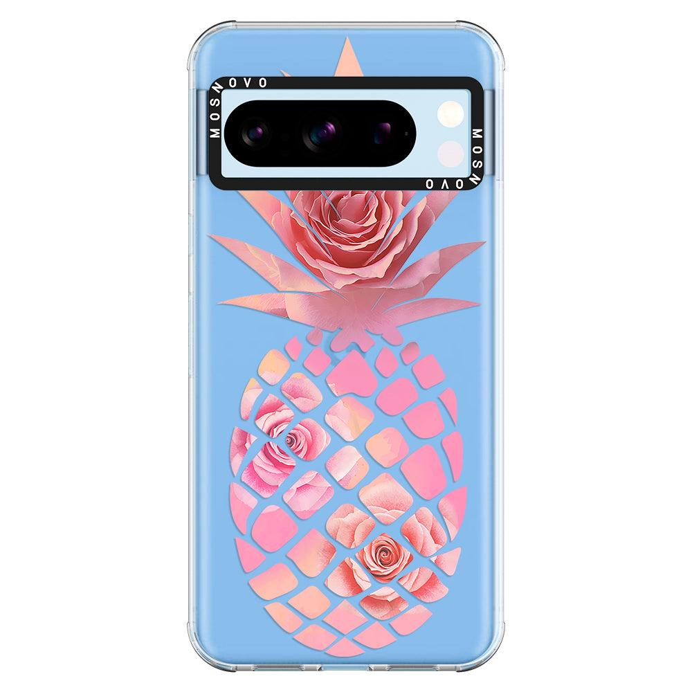 Pink Floral Pineapple Phone Case - Google Pixel 8 Pro Case