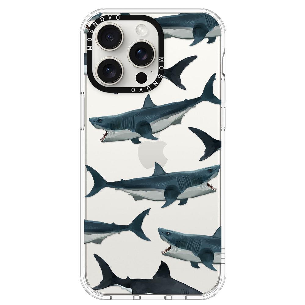 White Shark Phone Case - iPhone 15 Pro Max Case - MOSNOVO