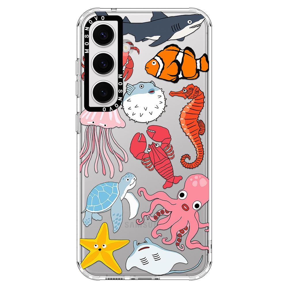 Cute Sea Animal Phone Case - Samsung Galaxy S24 Case - MOSNOVO