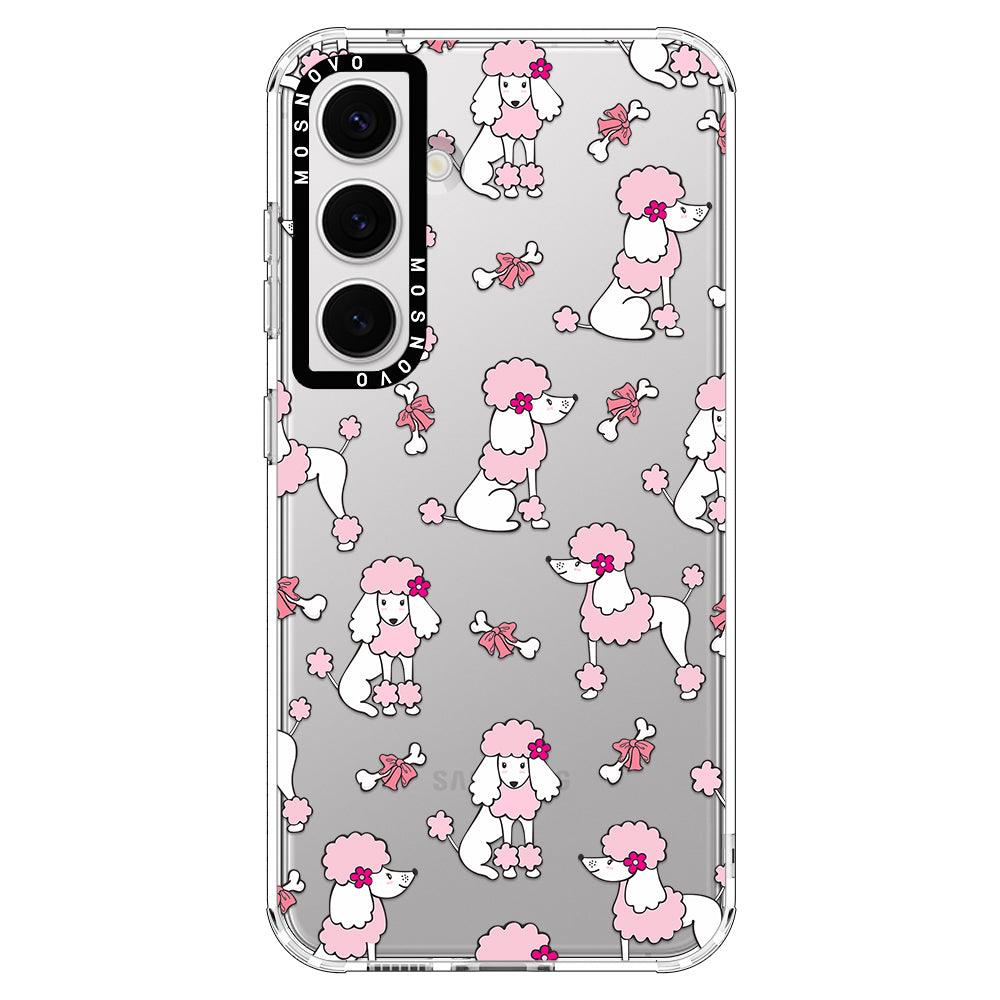 Pink Poodle Phone Case - Samsung Galaxy S24 Case - MOSNOVO