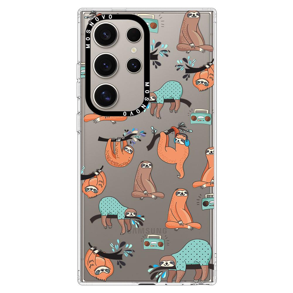 Musical Sloth Phone Case - Samsung Galaxy S24 Ultra Case - MOSNOVO