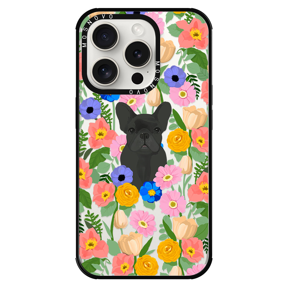 French Bulldog Garden Phone Case - iPhone 15 Pro Case - MOSNOVO