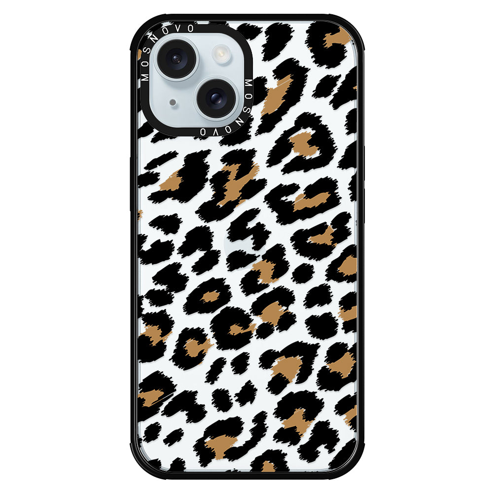 Leopard Print Phone Case - iPhone 15 Plus Case - MOSNOVO