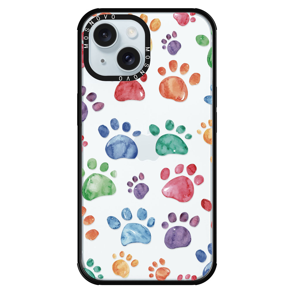 Colorful Paw Phone Case - iPhone 15 Case - MOSNOVO