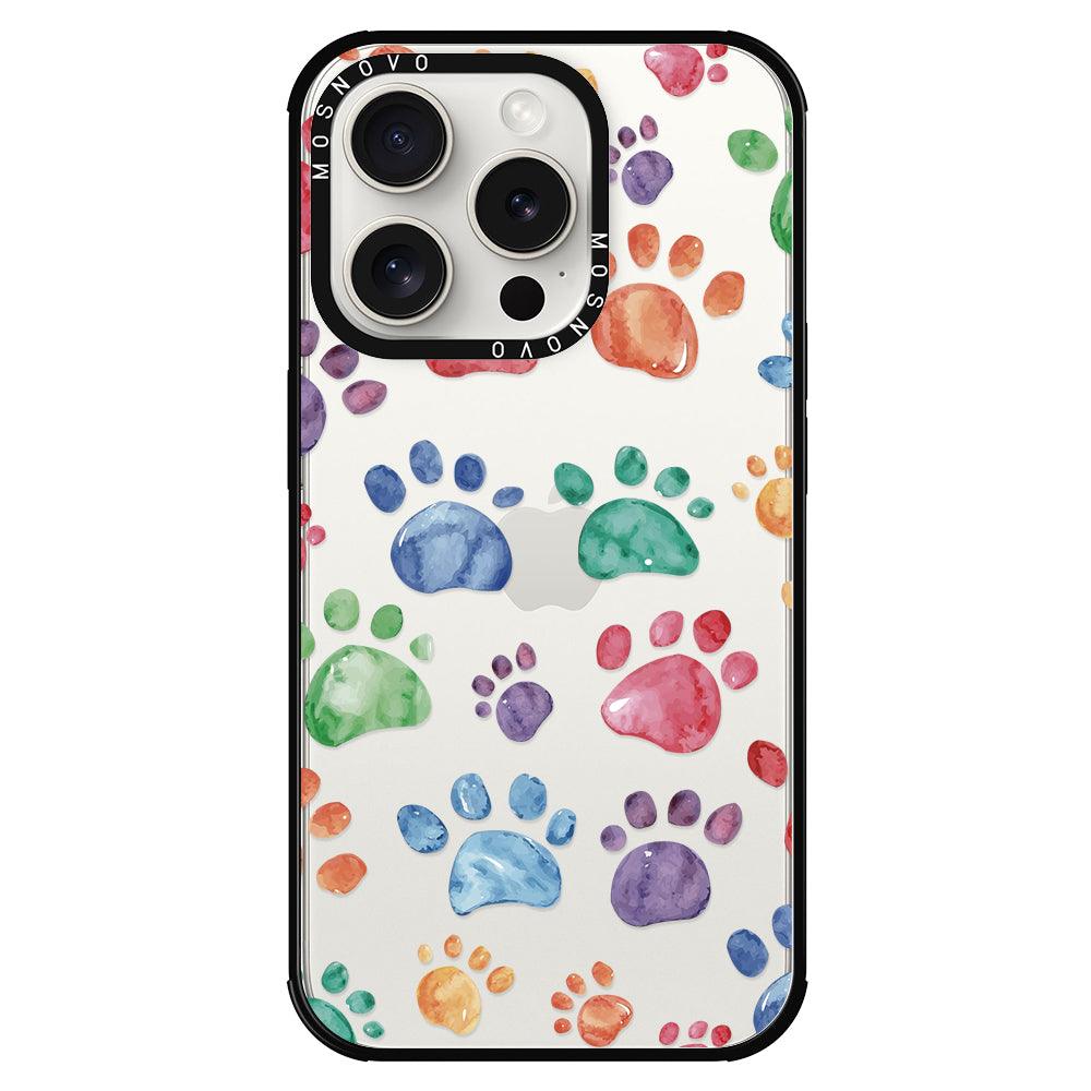 Colorful Paw Phone Case - iPhone 15 Pro Case - MOSNOVO