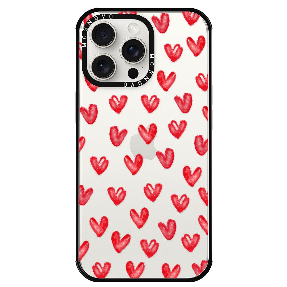 Cute Little Hearts Phone Case - iPhone 15 Pro Max Case - MOSNOVO