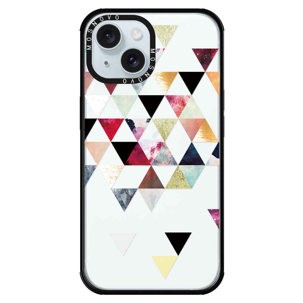 Triangles Stone Marble Phone Case - iPhone 15 Case - MOSNOVO