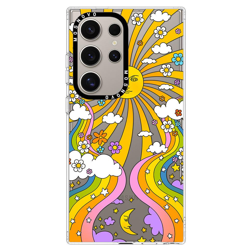 70's Psychedelic Groovy Art Phone Case - Samsung Galaxy S24 Ultra Case - MOSNOVO