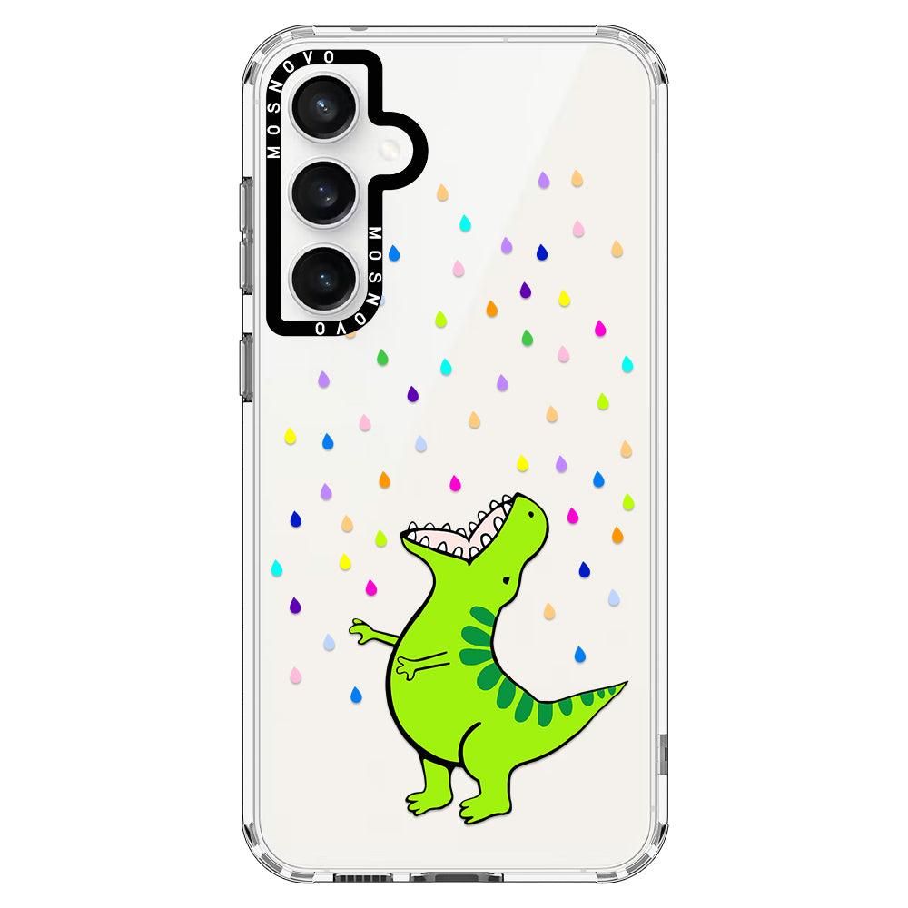 Rainbow Dinosaur Phone Case - Samsung Galaxy S23 FE Case