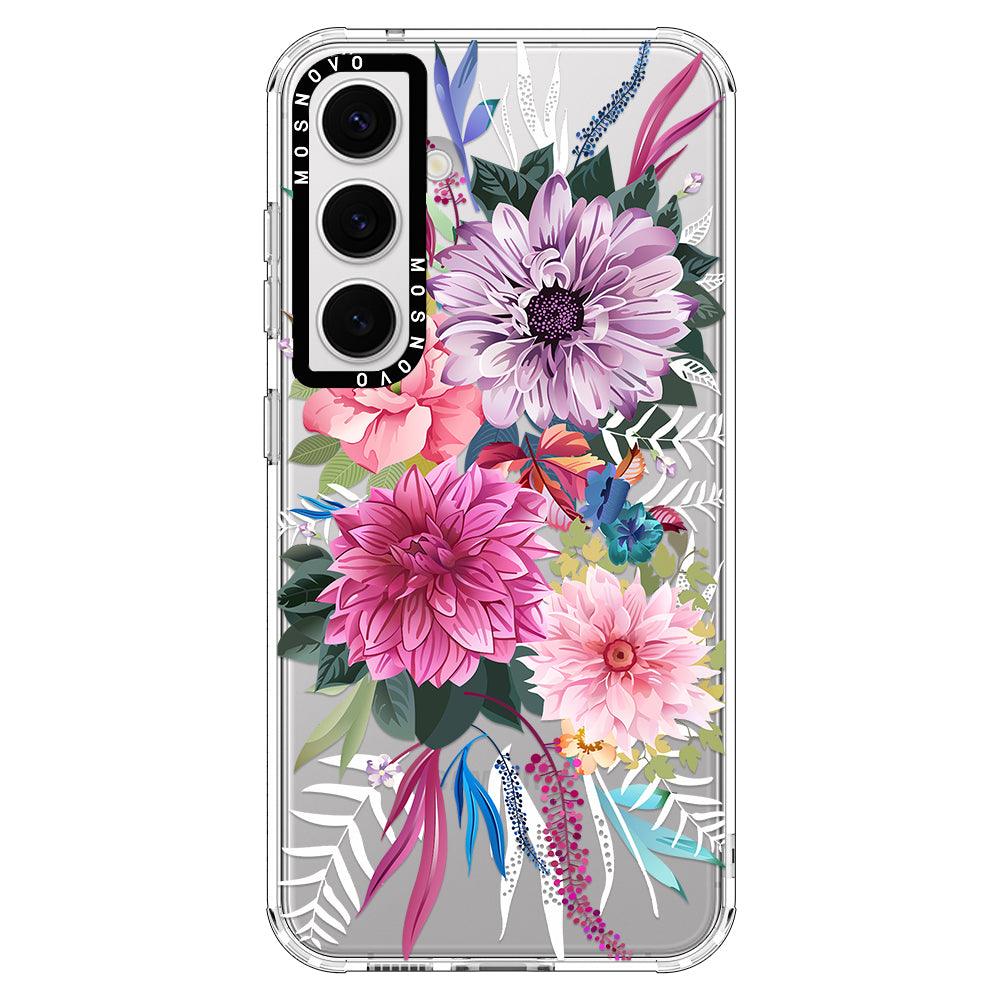 Dahlia Bloom Phone Case - Samsung Galaxy S24 Case - MOSNOVO